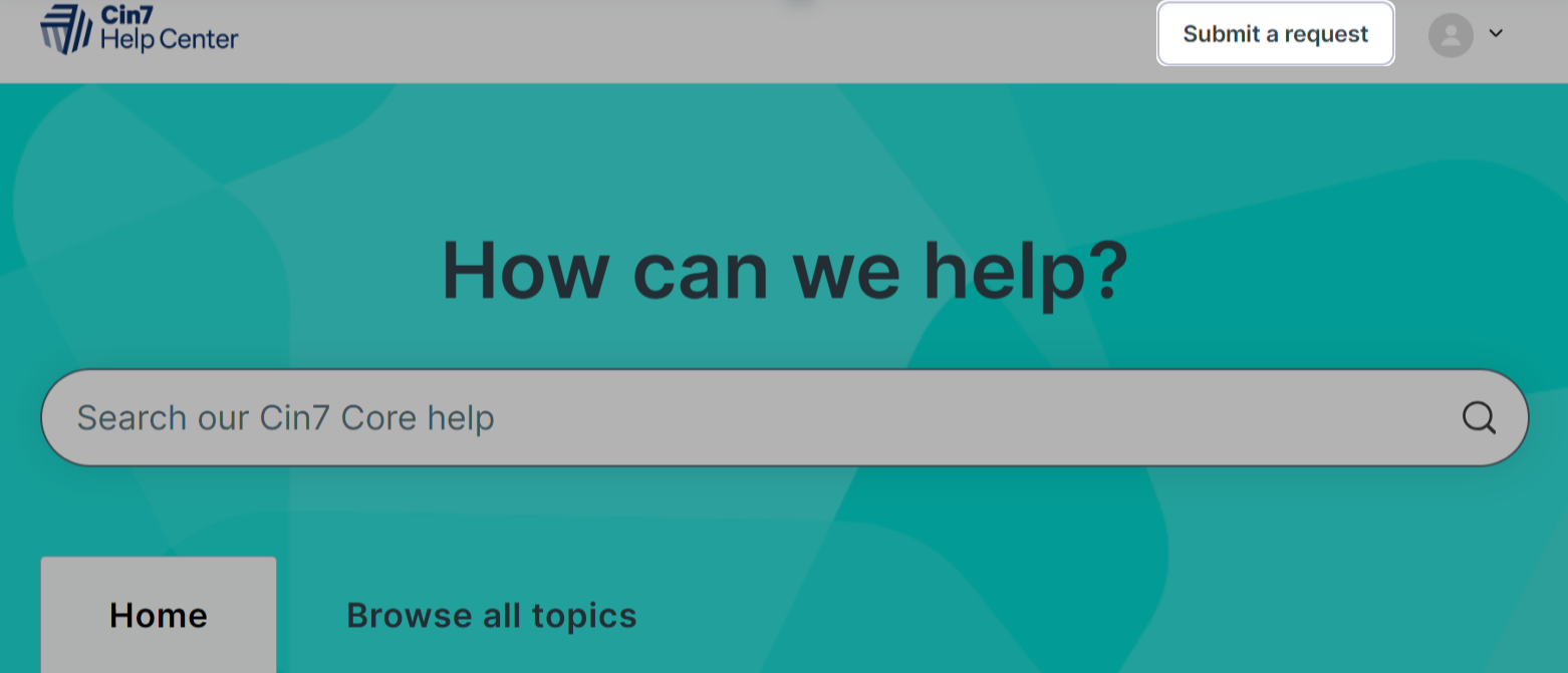 Submit request in the top right of the page. 